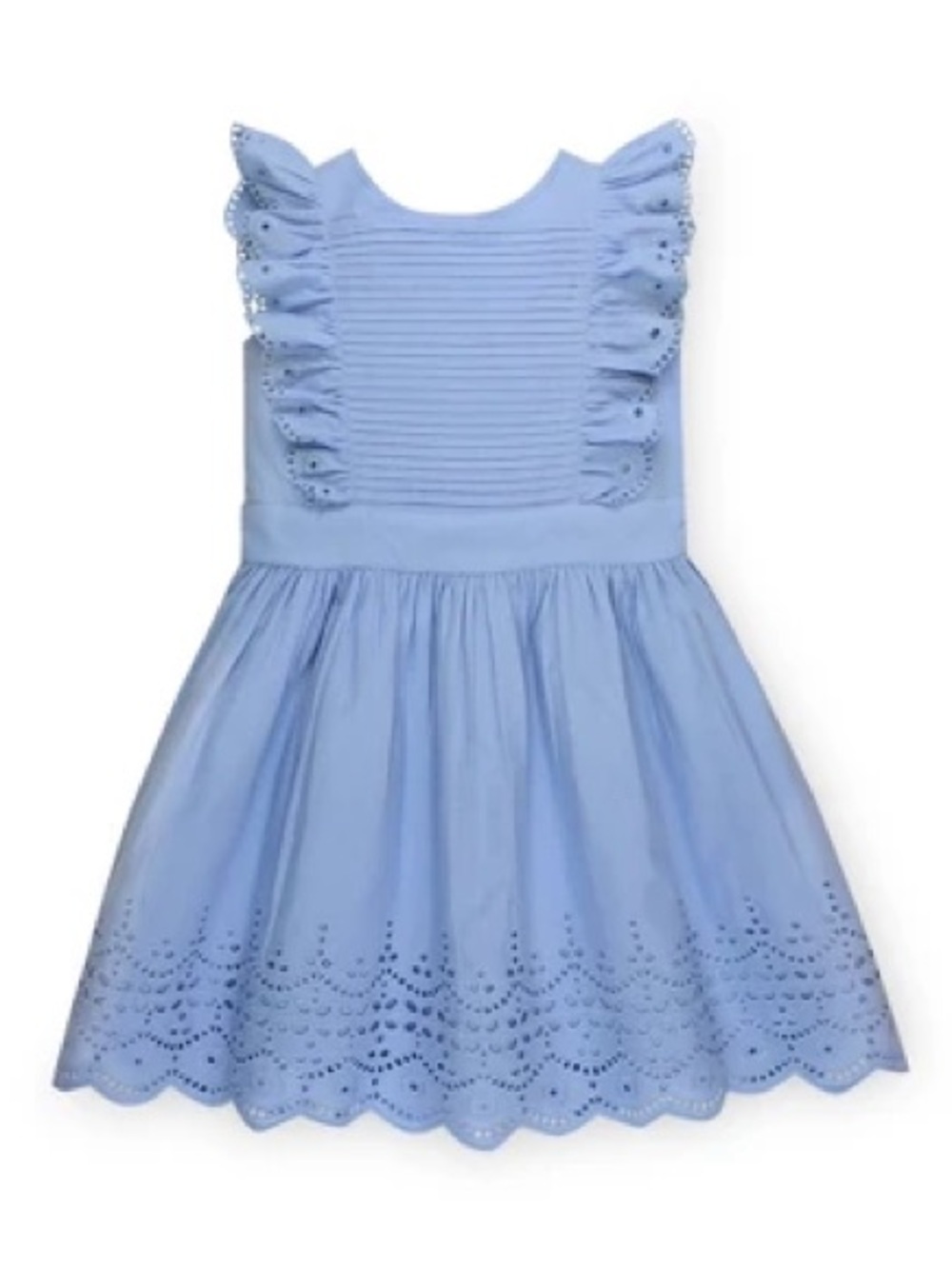 Hope & Henry Girls’ Flutter Sleeve Flower Girl Dress Cornflower Blue 12 NWT